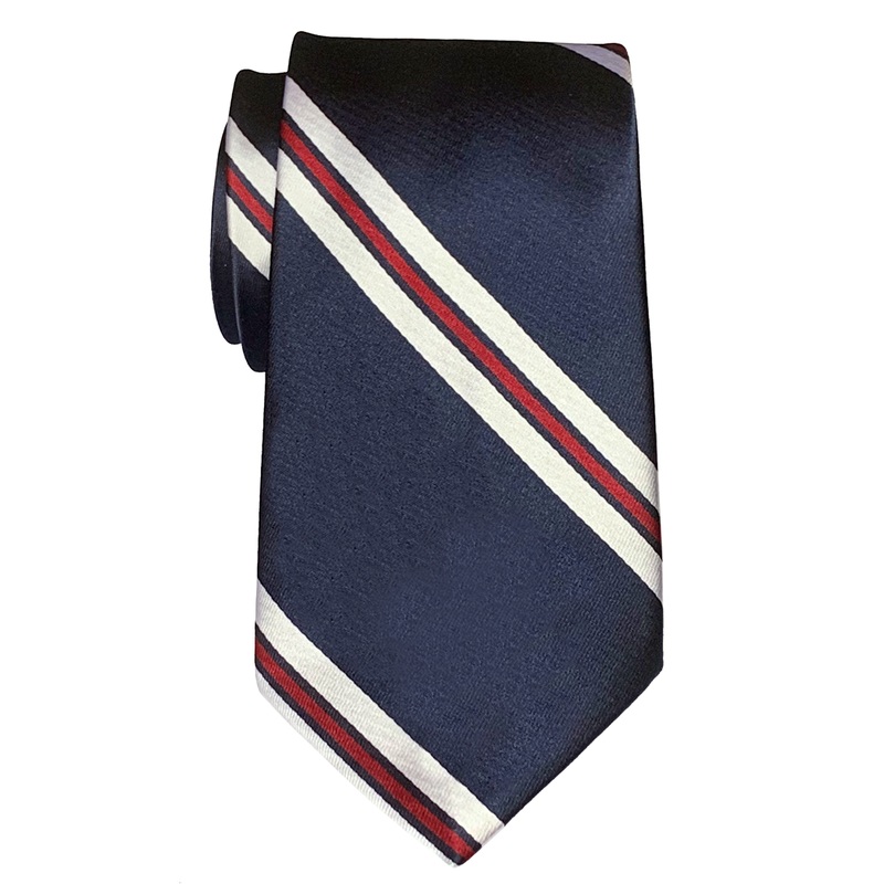 Traditional Necktie|536 – Navy with Red-White|Size Range – 57