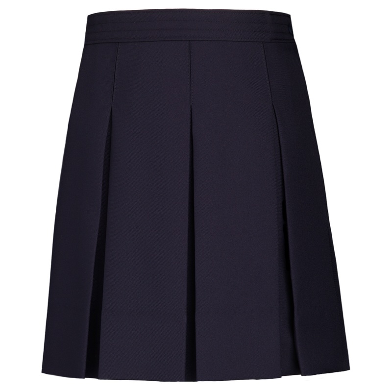 Hipstitched Box Pleat Skirt|057 – Navy|Youth – G3 Girls  Size 3|Youth – G4 Girls  Size 4|Youth – G5 Girls  Size 5|Youth – G6 Girls  Size 6|Youth – G7 Girls  Size 7|Youth – G8 Girls  Size 8|Youth – G10 Girls  Size 10|Youth – G12 Girls  Size 12|Youth – G14
