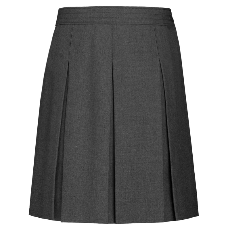 Hipstitched Box Pleat Skirt|426 – Dk Grey Tri Blend|Youth – G3 Girls  Size 3|Youth – G4 Girls  Size 4|Youth – G5 Girls  Size 5|Youth – G6 Girls  Size 6|Youth – G7 Girls  Size 7|Youth – G8 Girls  Size 8|Youth – G10 Girls  Size 10|Youth – G12 Girls  Size 12