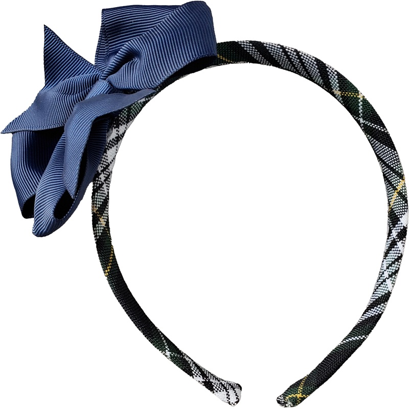 Slim Headband with Bow|215 – Campbell Plaid