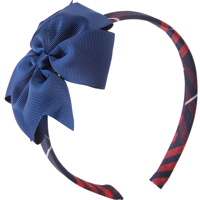 Slim Headband with Bow|310 – Hamilton Plaid
