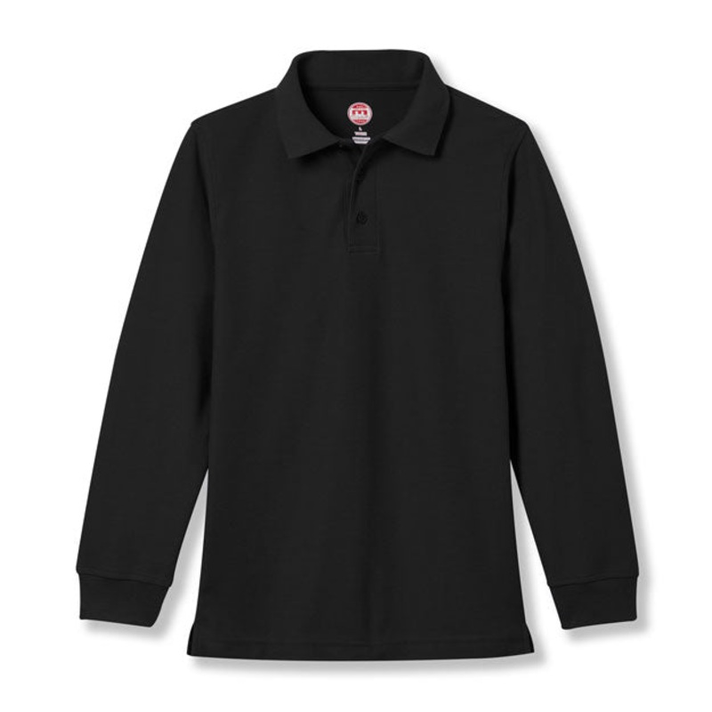 Long Sleeve Polo|007 – Black|Toddler – TD3 Toddler 3 Youth 2XS|Youth – YXS Youth Size 5-6|Youth – YS Youth Size 7-8|Youth – YM Youth Size 10|Youth – YL Youth Size 12|Youth – YXL Youth Size 14-16|Adult Unisex – AS Adult|Adult Unisex – AM Adult|Adult Unisex
