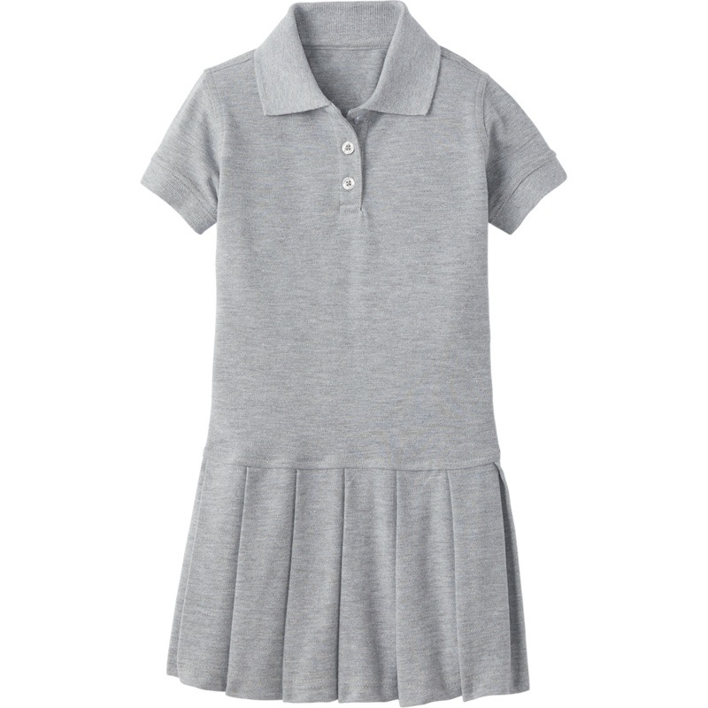 Pleated Piqu Polo Dress|002 – Ash|Toddler – TD2 Toddler 2 – Youth 3XS|Toddler – TD3 Toddler 3 Youth 2XS|Toddler – TD4 Toddler 4|Youth – YXS Youth Size 5-6|Youth – YS Youth Size 7-8|Youth – YM Youth Size 10|Youth – YL Youth Size 12|Youth – YXL Youth Size