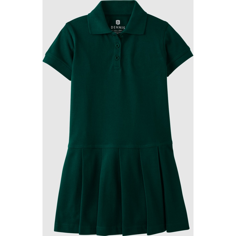 Pleated Piqu Polo Dress|036 – Hunter Green|Toddler – TD2 Toddler 2 – Youth 3XS|Toddler – TD3 Toddler 3 Youth 2XS|Toddler – TD4 Toddler 4|Youth – YXS Youth Size 5-6|Youth – YS Youth Size 7-8|Youth – YM Youth Size 10|Youth – YL Youth Size 12|Youth – YXL Y