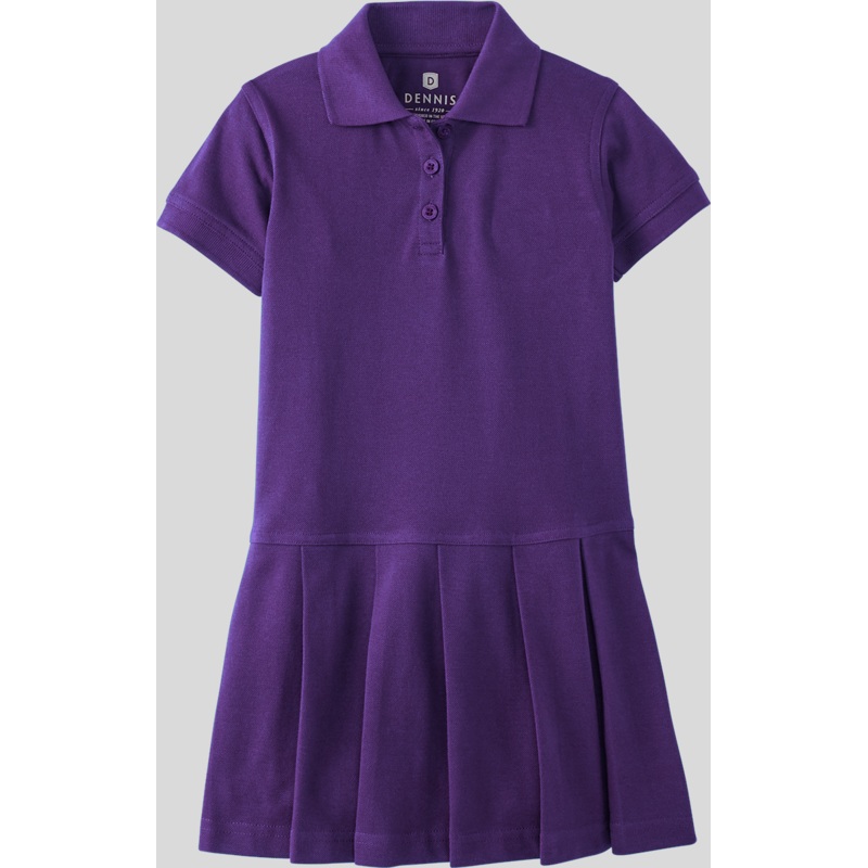Pleated Piqu Polo Dress|089 – Purple|Toddler – TD2 Toddler 2 – Youth 3XS|Toddler – TD3 Toddler 3 Youth 2XS|Toddler – TD4 Toddler 4|Youth – YXS Youth Size 5-6|Youth – YS Youth Size 7-8|Youth – YM Youth Size 10|Youth – YL Youth Size 12|Youth – YXL Youth S