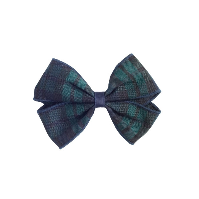 Barrette Clip Hairbow|185 – Blackwatch Plaid