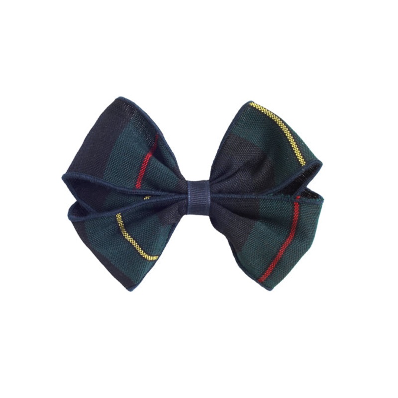 Barrette Clip Hairbow|285 – Forest Plaid