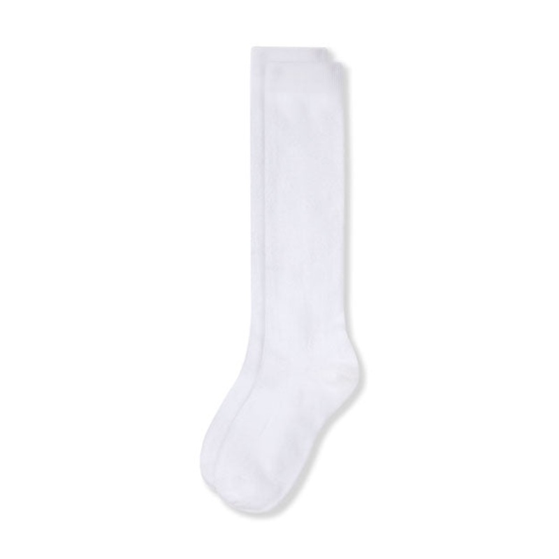Flat Knee-High Socks|119 – White|Size Range – XS Extra Small|Size Range – S Small|Size Range – M Medium|Size Range – L Large|Size Range – XL Extra Large