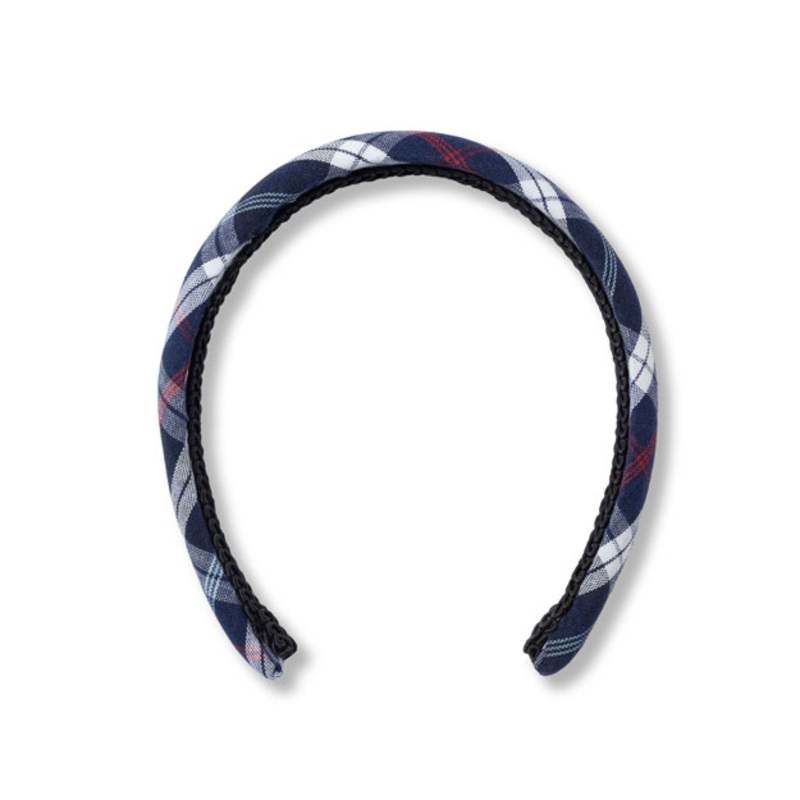 Padded Headband|567 – Navy-White-Red-Lt. Blue Plaid