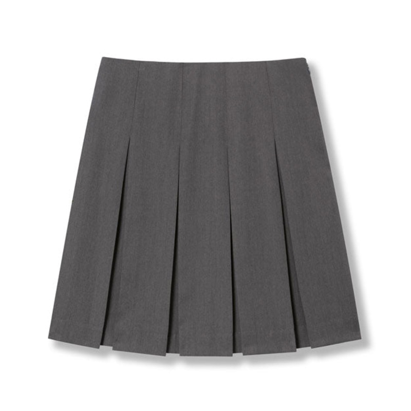 Box Pleat Skirt|041 – Grey|Youth – G3 Girls  Size 3|Youth – G4 Girls  Size 4|Youth – G5 Girls  Size 5|Youth – G6 Girls  Size 6|Youth – G7 Girls  Size 7|Youth – G8 Girls  Size 8|Youth – G10 Girls  Size 10|Youth – G12 Girls  Size 12|Youth – G14 Girls  Size