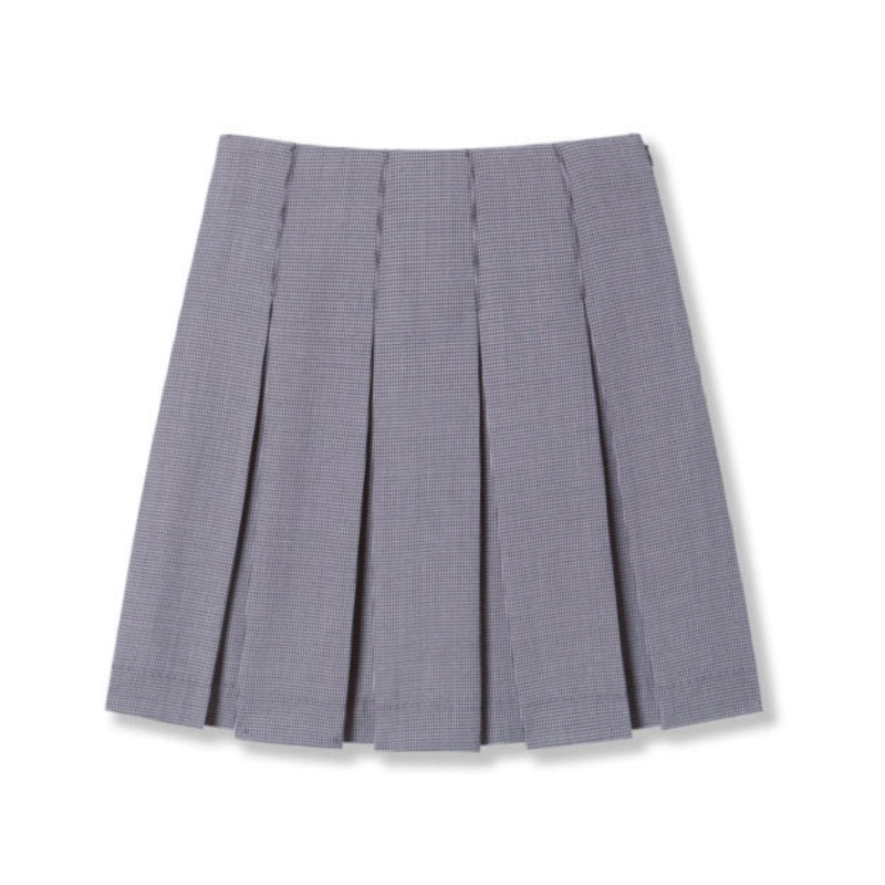 Box Pleat Skirt|075 – Navy and White|Youth – G5 Girls  Size 5|Youth – G6 Girls  Size 6|Youth – G7 Girls  Size 7|Youth – G8 Girls  Size 8|Youth – G10 Girls  Size 10|Youth – G12 Girls  Size 12|Youth – G14 Girls  Size 14|Youth – G16 Girls  Size 16|Juniors –