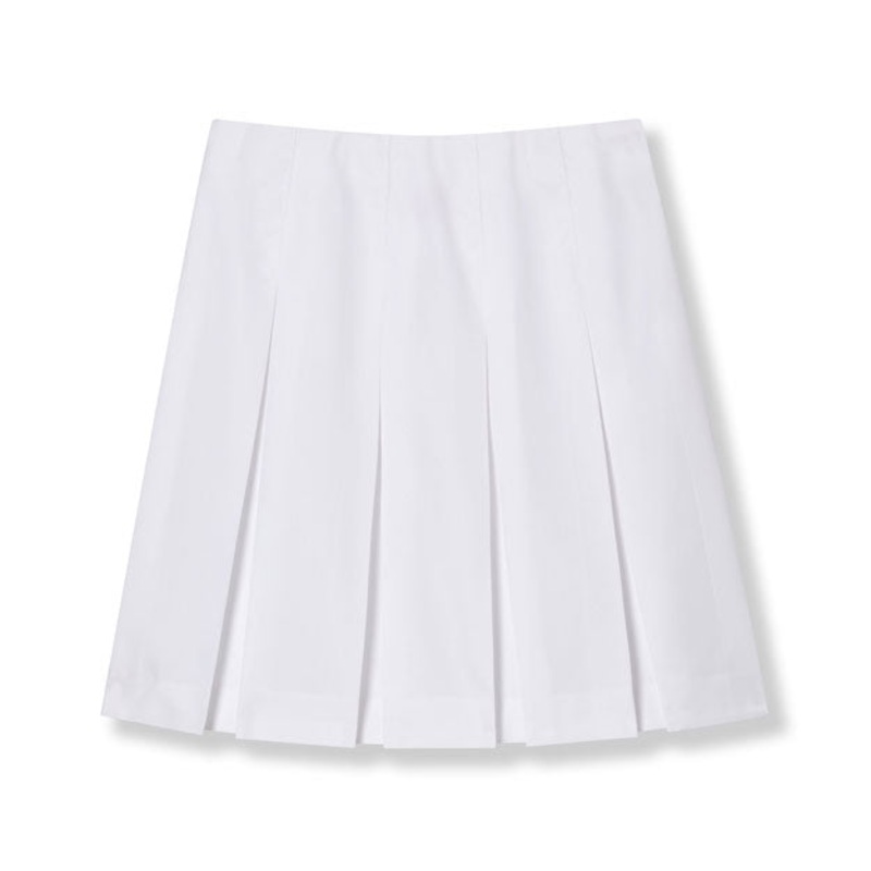 Box Pleat Skirt|119 – White|Youth – G7 Girls  Size 7|Youth – G8 Girls  Size 8|Youth – G10 Girls  Size 10|Youth – G12 Girls  Size 12|Youth – G14 Girls  Size 14|Youth – G16 Girls  Size 16|Juniors – J0 Junior|Juniors – J1 Junior|Juniors – J3 Junior|Juniors –