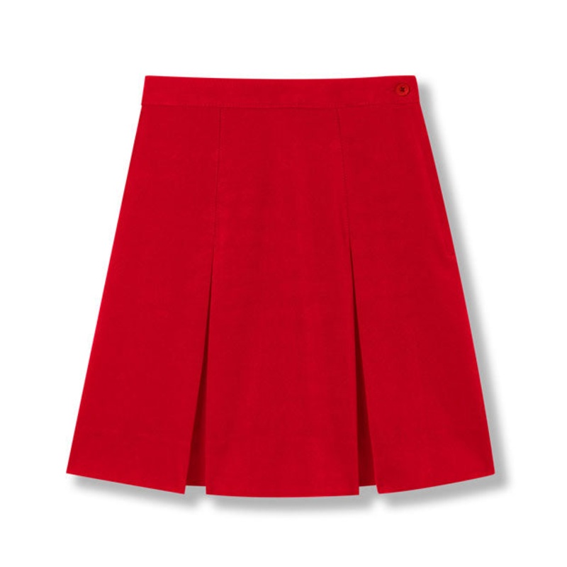 Four-Pleat Skirt|095 – Red|Youth – G6 Girls  Size 6|Youth – G7 Girls  Size 7|Youth – G8 Girls  Size 8|Youth – G10 Girls  Size 10|Youth – G12 Girls  Size 12|Youth – G14 Girls  Size 14|Youth – G16 Girls  Size 16|Juniors – J3 Junior|Juniors – J5 Junior|Junio