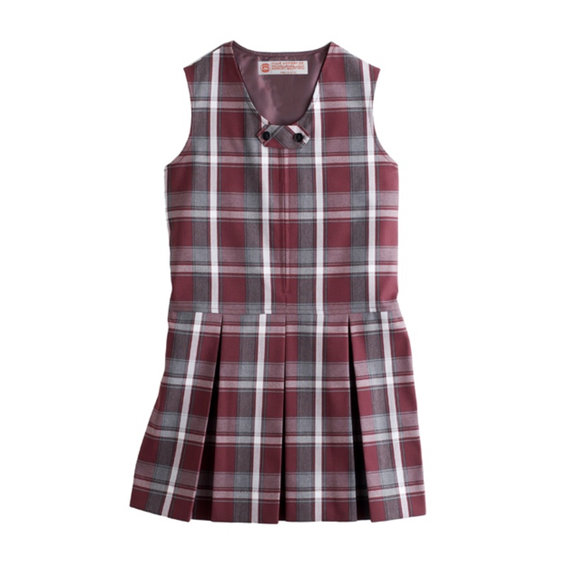 Front Zip Jumper|248 – Bordeaux Plaid|Youth – G4 Girls  Size 4|Youth – G5 Girls  Size 5|Youth – G6 Girls  Size 6|Youth – G7 Girls  Size 7|Youth – G8 Girls  Size 8|Youth – G10 Girls  Size 10|Youth – G12 Girls  Size 12|Youth – G14 Girls  Size 14|Youth – G16