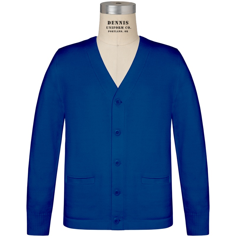 V-Neck Button Front Cardigan|129 – Mayfair Blue|Toddler – Y2XS Toddler 3-4 – Youth 2XS|Youth – YXS Youth Size 5-6|Youth – YS Youth Size 7-8|Youth – YM Youth Size 10|Youth – YL Youth Size 12|Youth – YXL Youth Size 14-16|Adult Unisex – AS Adult|Adult Unisex