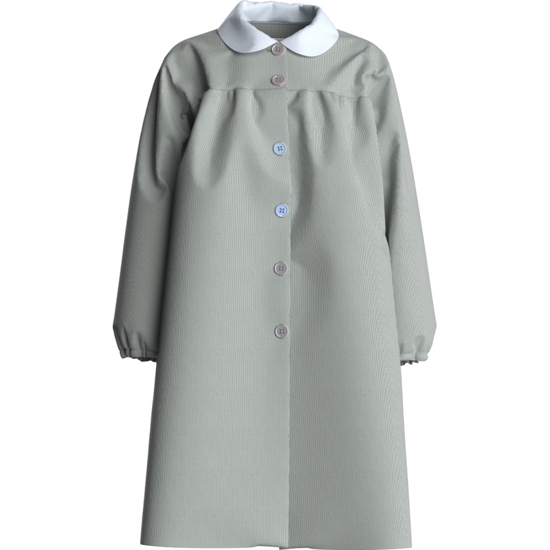 Button-Front Pinfeather Art Smock