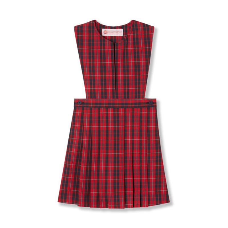 Round Neck Bib Jumper|226 – Chelsea Plaid|Youth – G3 Girls  Size 3|Youth – G4 Girls  Size 4|Youth – G5 Girls  Size 5|Youth – G6 Girls  Size 6|Youth – G7 Girls  Size 7|Youth – G8 Girls  Size 8|Youth – G10 Girls  Size 10|Youth – G12 Girls  Size 12|Youth – G