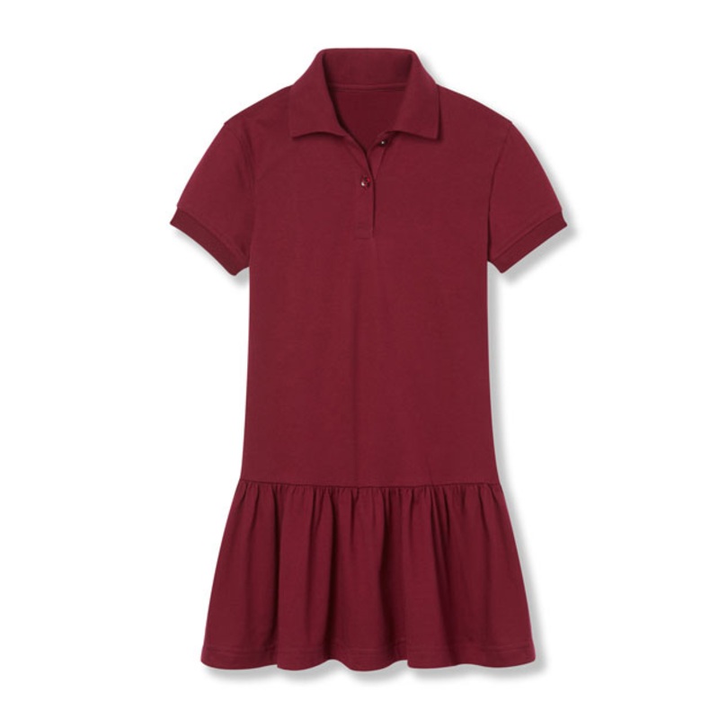Short Sleeve Tennis Dress|059 – Maroon|Toddler – Y3XS Toddler 2 – Youth 3XS|Toddler – Y2XS Toddler 3-4 – Youth 2XS|Youth – YXS Youth Size 5-6|Youth – YS Youth Size 7-8|Youth – YM Youth Size 10|Youth – YL Youth Size 12|Youth – YXL Youth Size 14-16|I8J