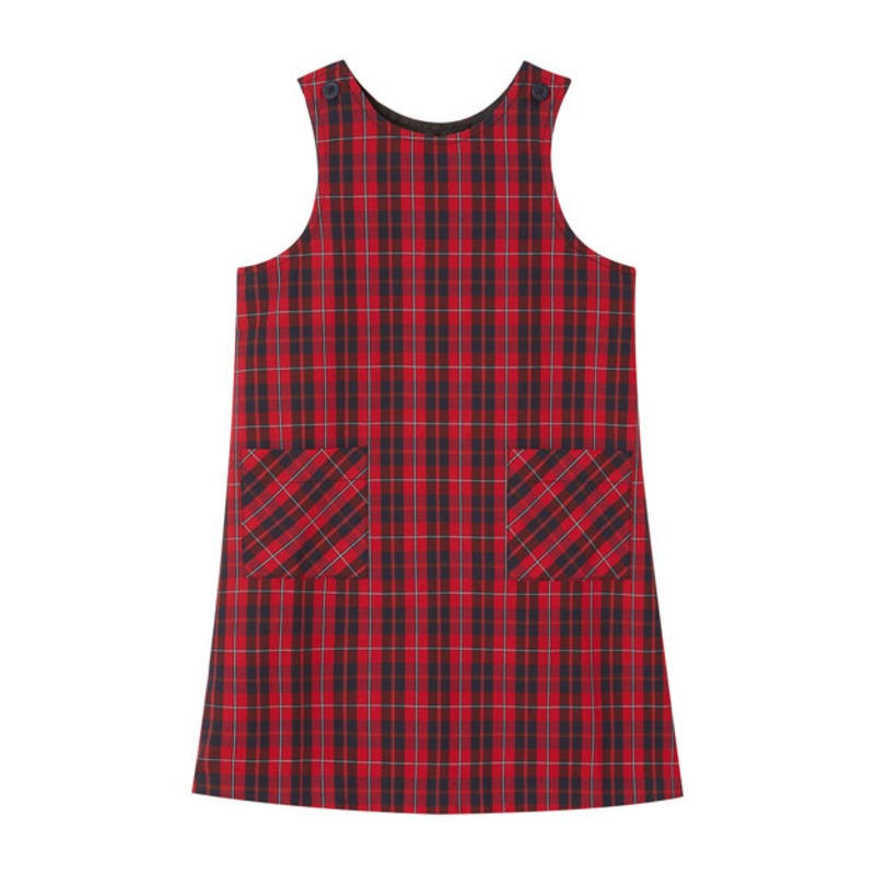 Shoulder Button Jumper|226 – Chelsea Plaid|Toddler – TD2 Toddler 2 – Youth 3XS|Toddler – TD3 Toddler 3 Youth 2XS|Toddler – TD4 Toddler 4|Toddler – 12M 12 Months|Toddler – 18M 18 Months|Toddler – 24M 24 Months|Youth – G3 Girls  Size 3|Youth – G4 Girls  Siz