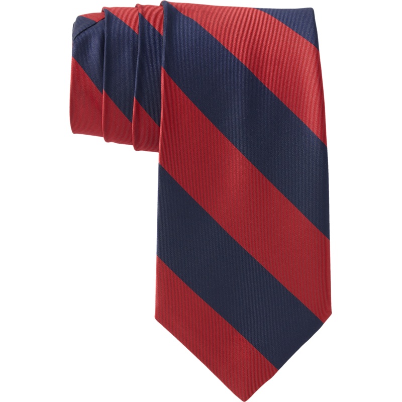 Traditional Necktie|139 – Navy-Red Stripe|Size Range – 57