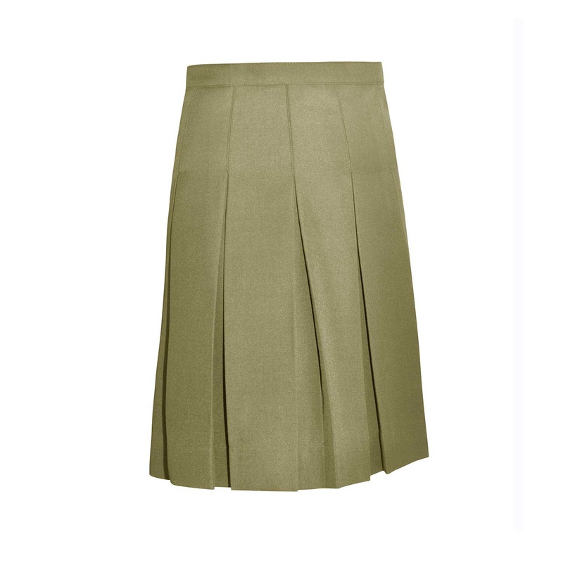 Box Pleat Skirt|049 – Khaki|Youth – G3 Girls  Size 3|Youth – G4 Girls  Size 4|Youth – G5 Girls  Size 5|Youth – G6 Girls  Size 6|Youth – G6X Girls  Size 6X|Youth – G7 Girls  Size 7|Youth – G8 Girls  Size 8|Youth – G10 Girls  Size 10|Youth – G12 Girls  Size