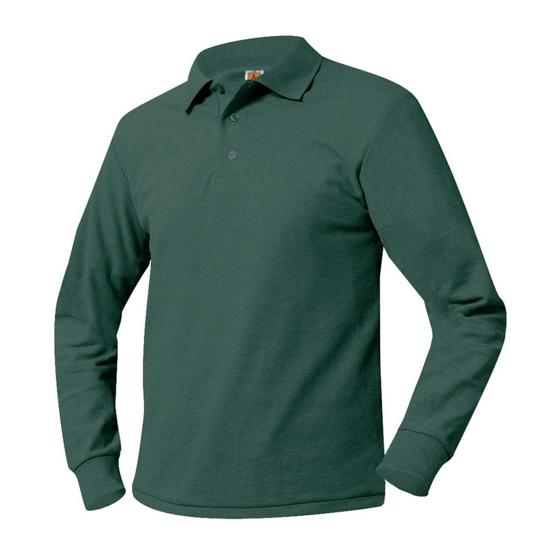 Long Sleeve Piqu Polo|035 – Forest Green|Toddler – Y2XS Toddler 3-4 – Youth 2XS|Youth – YXS Youth Size 5-6|Youth – YS Youth Size 7-8|Youth – YM Youth Size 10|Youth – YL Youth Size 12|Youth – YXL Youth Size 14-16|Adult Unisex – AS Adult|Adult Unisex – AM