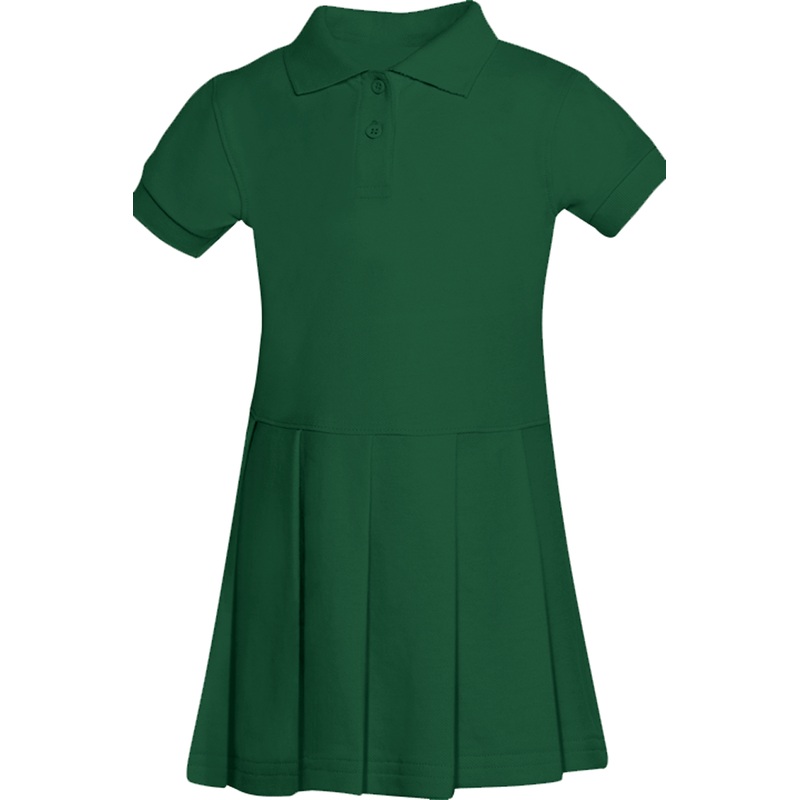 Short Sleeve Piqu Polo Dress|036 – Hunter Green|Toddler – TD2 Toddler 2 – Youth 3XS|Toddler – TD3 Toddler 3 Youth 2XS|Toddler – TD4 Toddler 4|Youth – YXS Youth Size 5-6|Youth – YS Youth Size 7-8|Youth – YM Youth Size 10|Youth – YL Youth Size 12|Youth –