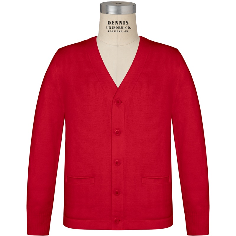 V-Neck Button Front Cardigan|095 – Red|Toddler – Y2XS Toddler 3-4 – Youth 2XS|Youth – YXS Youth Size 5-6|Youth – YS Youth Size 7-8|Youth – YM Youth Size 10|Youth – YL Youth Size 12|Youth – YXL Youth Size 14-16|F67