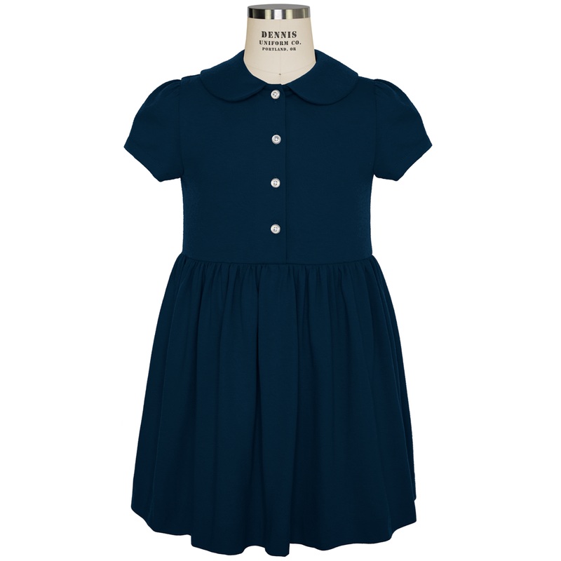 Short Sleeve Button Knit Polo Dress