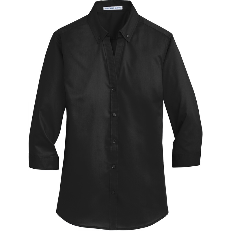 3/4 Sleeve Twill Shirt|007 – Black|Size Range – XS Extra Small|Size Range – S Small|Size Range – M Medium|Size Range – L Large|Size Range – XL Extra Large|Size Range – 2XL Two Extra Large|Size Range – 3XL Three Extra Large|Size Range – 4XL Four Extra Large