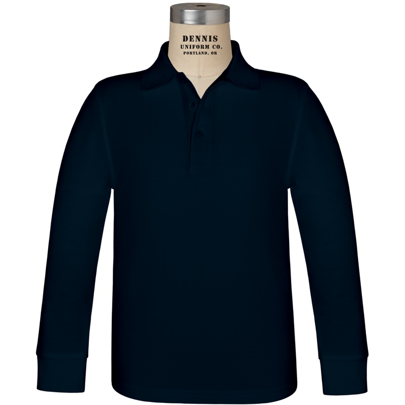 Long Sleeve Piqu Polo|025 – Dark Navy|Toddler – TD2 Toddler 2 – Youth 3XS|Toddler – TD3 Toddler 3 Youth 2XS|Toddler – TD4 Toddler 4|VRZ