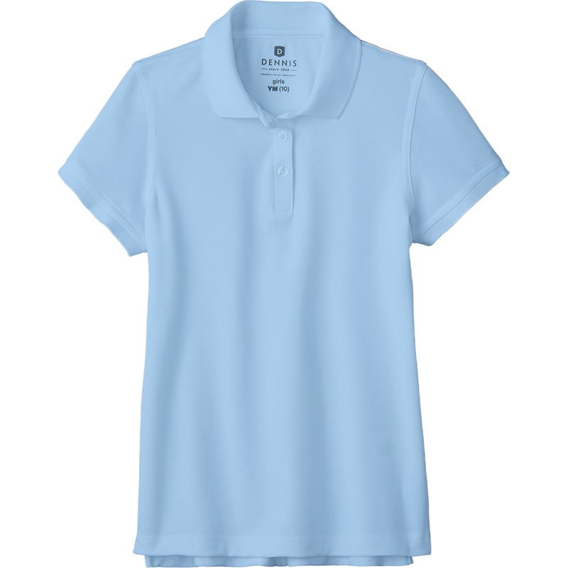 Girls Pique Tech Polo S/S|055 – Light Blue|119 – White|Toddler – TD2 Toddler 2 – Youth 3XS|Toddler – TD3 Toddler 3-4 – Youth 2XS|Little Kids – YXS Youth Size 5-6|Big Kids – YS Youth Size 7-8|Big Kids – YM Youth Size 10|Big Kids – YL Youth Size 12|Big Kids