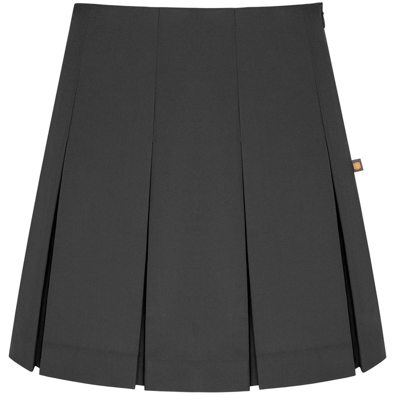 High Waist Box Pleat Skirt|426 – Dk Grey Tri Blend|Big Kids – G3 Girls  Size 3|Big Kids – G4 Girls  Size 4|Big Kids – G5 Girls  Size 5|Big Kids – G6 Girls  Size 6|Big Kids – G7 Girls  Size 7|Big Kids – G10 Girls  Size 10|Big Kids – G12 Girls  Size 12|Big