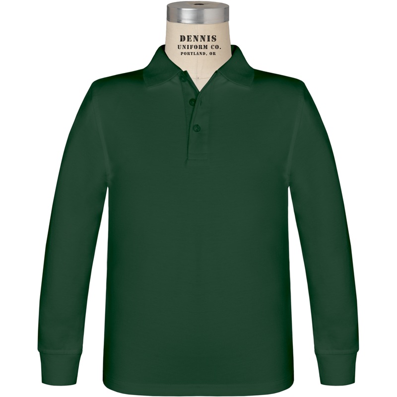 Long Sleeve Jersey Polo|136 – Green|Toddler – TD3 Toddler 3 Youth 2XS|Toddler – TD4 Toddler 4|Little Kids – YXS Youth Size 5-6|Big Kids – YS Youth Size 7-8|Big Kids – YM Youth Size 10|Big Kids – YL Youth Size 12|Big Kids – YXL Youth Size 14-16|Adult Unise