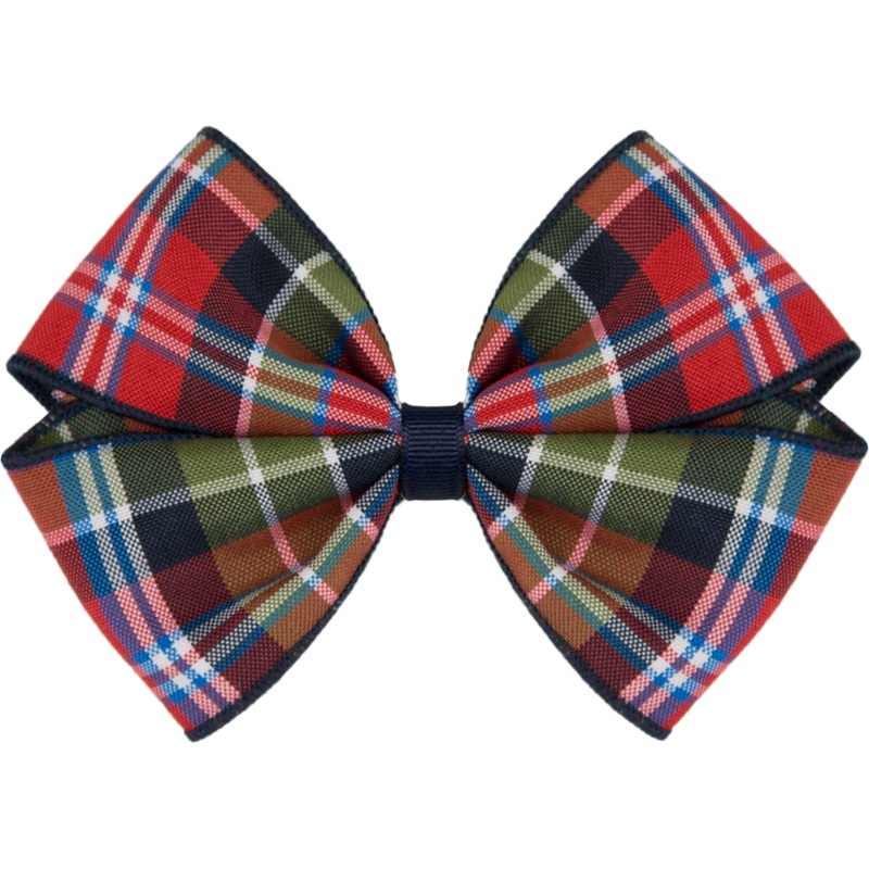 Clip Hair Bow|534 – Primrose Plaid
