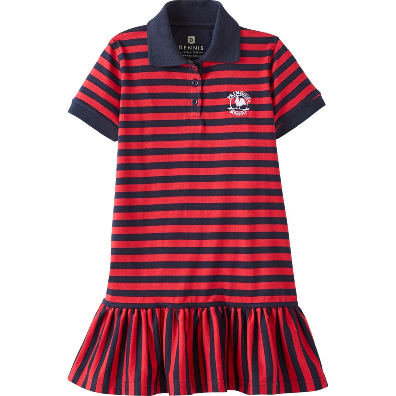 Flounce Jersey Polo Dress|249 – Thin Red-Navy Stripe|Toddler – TD2 Toddler 2 – Youth 3XS|Toddler – TD3 Toddler 3 Youth 2XS|Toddler – TD4 Toddler 4|Youth – YXS Youth Size 5-6|Youth – YS Youth Size 7-8|Youth – YM Youth Size 10|Youth – YL Youth Size 12|Youth
