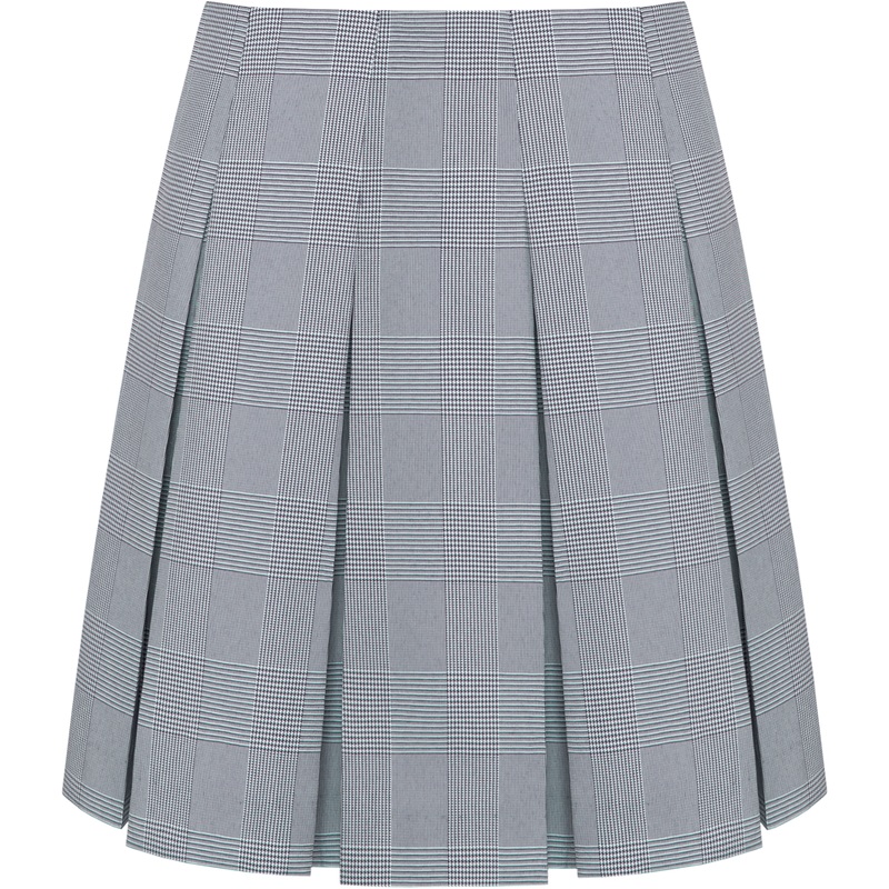 High Waist Box Pleat Skirt|510 – Navy-White Shadow Plaid|Youth – G3 Girls  Size 3|Youth – G4 Girls  Size 4|Youth – G5 Girls  Size 5|Youth – G6 Girls  Size 6|Youth – G7 Girls  Size 7|Youth – G8 Girls  Size 8|Youth – G10 Girls  Size 10|Youth – G12 Girls  Si