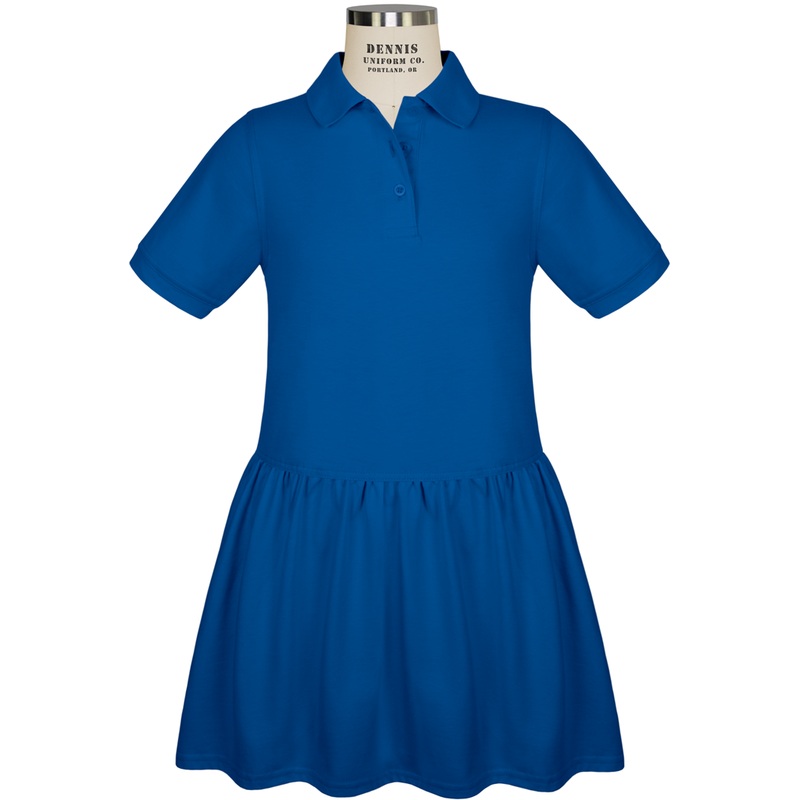 Short Sleeve Pique Polo Dress|103 – Royal|Toddler – Y3XS Toddler 2 – Youth 3XS|Toddler – Y2XS Toddler 3-4 – Youth 2XS|Little Kids – YXS Youth Size 5-6|Big Kids – YS Youth Size 7-8|Big Kids – YM Youth Size 10|Big Kids – YL Youth Size 12|Big Kids – YXL Yout