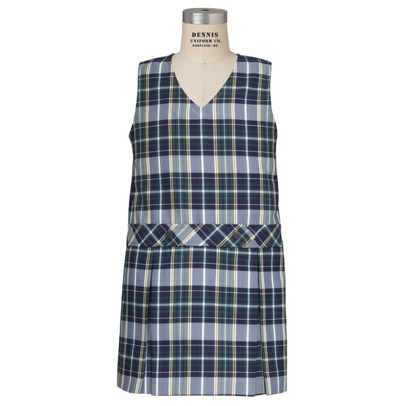 V-Neck Drop Waist Jumper|225 – Christopher Plaid|Youth – G3 Girls  Size 3|Youth – G4 Girls  Size 4|Youth – G5 Girls  Size 5|Youth – G6 Girls  Size 6|Youth – G7 Girls  Size 7|Youth – G8 Girls  Size 8|Youth – G10 Girls  Size 10|Youth – G12 Girls  Size 12|Yo
