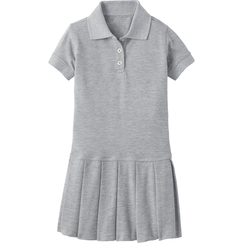 Pleated Piqu Polo Dress|759 – Oxford Grey|Toddler – TD2 Toddler 2 – Youth 3XS|Toddler – TD3 Toddler 3 Youth 2XS|Toddler – TD4 Toddler 4|Youth – YXS Youth Size 5-6|Youth – YS Youth Size 7-8|Youth – YM Youth Size 10|Youth – YL Youth Size 12|Youth – YXL Yo