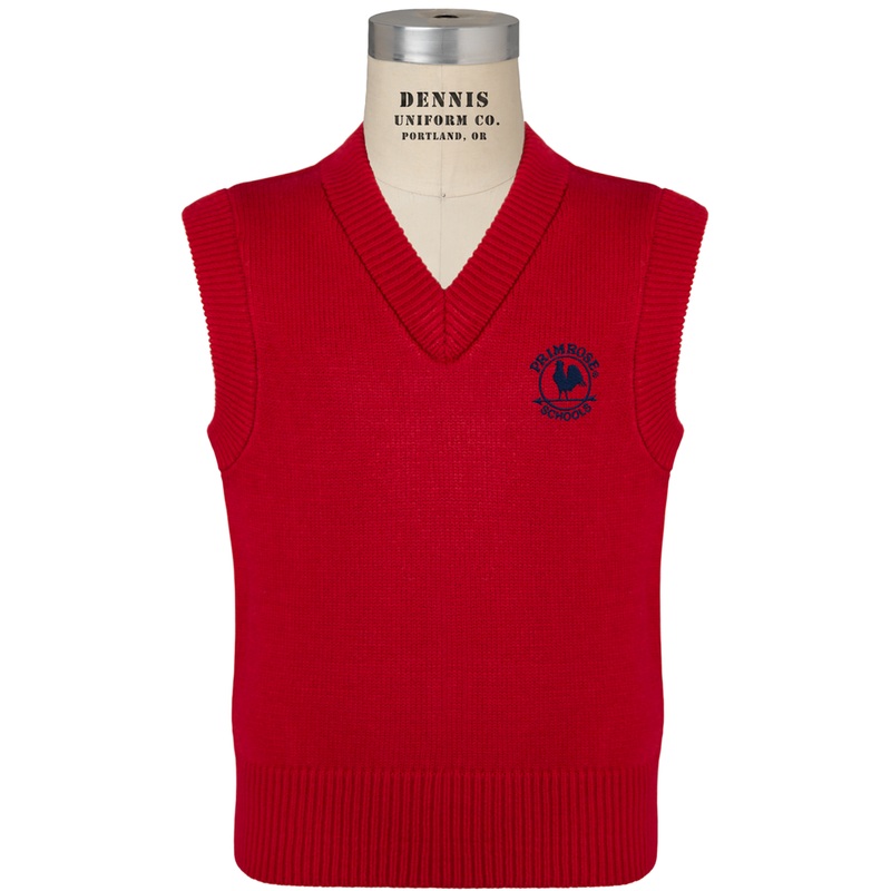 V-Neck Pullover Sweater Vest|095 – Red|Toddler – Y3XS Toddler 2 – Youth 3XS|Toddler – Y2XS Toddler 3-4 – Youth 2XS|Youth – YXS Youth Size 5-6|Youth – YS Youth Size 7-8|Youth – YM Youth Size 10|SPR