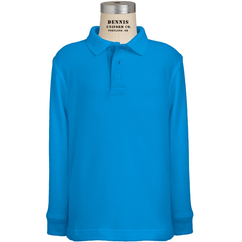 Long Sleeve Piqu Polo|913 – Cornflower Blue|Toddler – TD2 Toddler 2 – Youth 3XS|Toddler – TD3 Toddler 3 Youth 2XS|Toddler – TD4 Toddler 4|Youth – YXS Youth Size 5-6|Youth – YS Youth Size 7-8|Youth – YM Youth Size 10|Youth – YL Youth Size 12|Youth – YXL